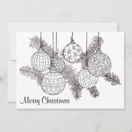 Kerstversieringsfeestkaart voor kleuren feestdagenkaart