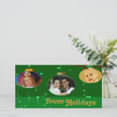 Kerstversieringsfoto's Feestdagenkaart (Staand voorkant)