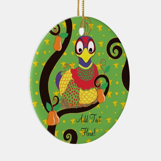 kerstversieringsparttridge aanpassen keramisch ornament (Rechts)