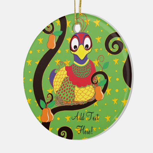 kerstversieringsparttridge aanpassen keramisch ornament (Links)