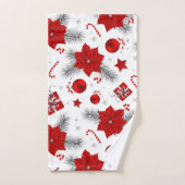 kerstversieringspatroon bad handdoek (Handdoek)