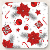 kerstversieringspatroon bier onderzetter (Voorkant)