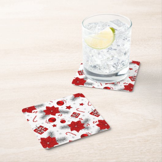 kerstversieringspatroon kartonnen onderzetters (Insitu)