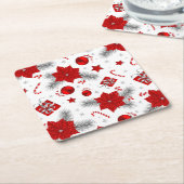 kerstversieringspatroon kartonnen onderzetters (Schuin)