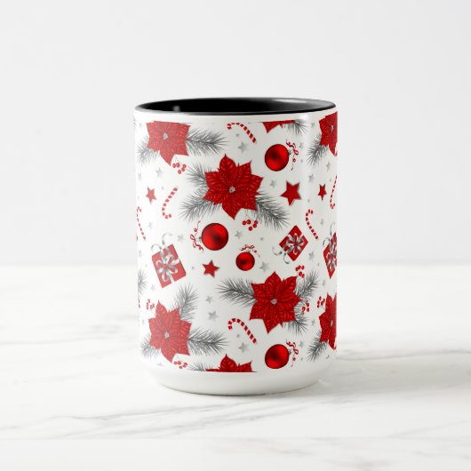 kerstversieringspatroon mok (Midden)