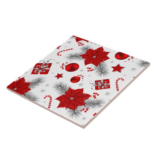 kerstversieringspatroon tegeltje (Zijkant)