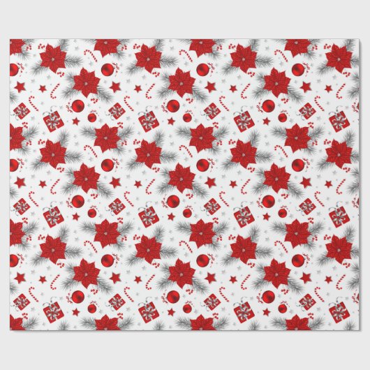 kerstversieringspatroon voor verpakkingspapier cadeaupapier (Vlak)
