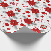 kerstversieringspatroon voor verpakkingspapier cadeaupapier (Hoek)
