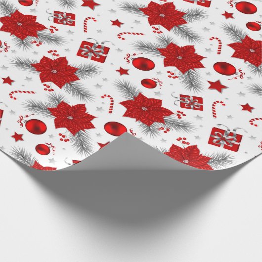 kerstversieringspatroon voor verpakkingspapier cadeaupapier (Hoek)