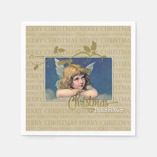 Kerstverslaafden Angel Servetten (Voorkant)