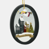 Kerstverslaafden Angel | Versiering Keramisch Ornament (Achterkant)