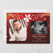 Kerstverslaafden Foto Zwangerschap Aankondiging (Voorkant)