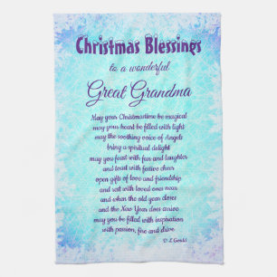 Kerstverslaafden Grote oma Kitchen Towelen Theedoek