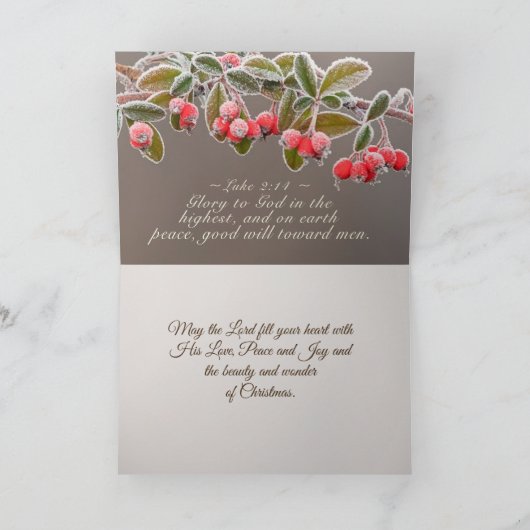 Kerstverslaafden, liefdesvreugde, Luke 2:14 Feestdagen Kaart (Binnen)