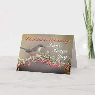 Kerstverslaafden, liefdesvreugde, Luke 2:14 Feestdagen Kaart