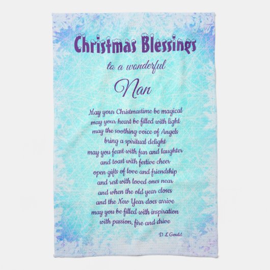 Kerstverslaafden Nan Kitchen Towels Theedoek (Verticaal)