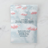 Kerstverslaafden, psalm 29:11 Bijbelverse versie Feestdagen Kaart (Binnen)