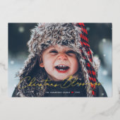 Kerstverslaafden Religieuze Folie Holiday Kaart (Voorkant)