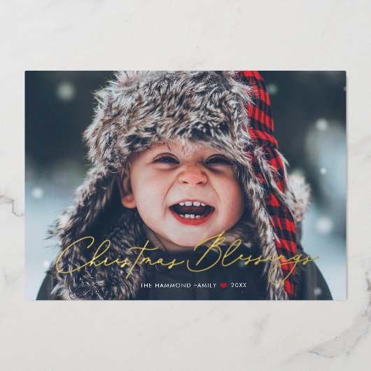 Kerstverslaafden Religieuze Folie Holiday Kaart (Voorkant)