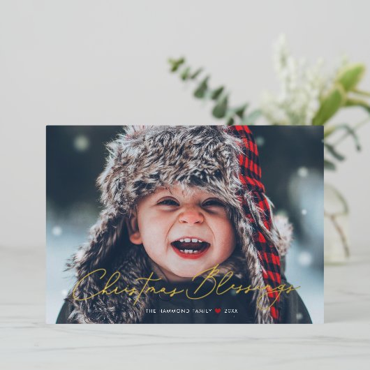 Kerstverslaafden Religieuze Folie Holiday Kaart (Staand Voorkant)