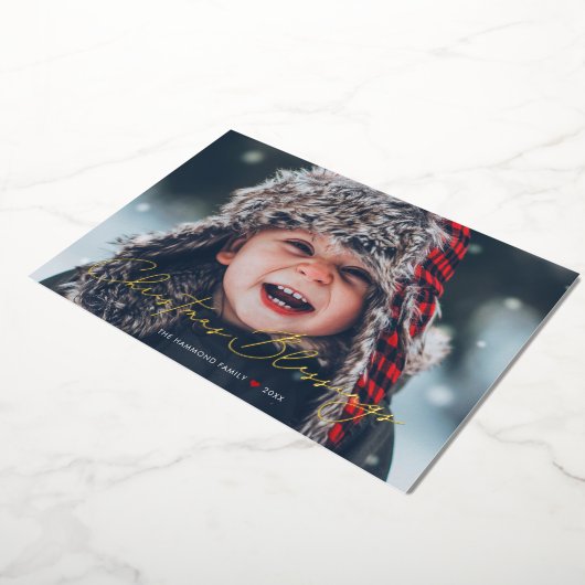 Kerstverslaafden Religieuze Folie Holiday Kaart (Gedraaid)