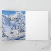 Kerstverslaafden Winterlandschap en witte vos Kaart (Binnen)