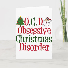Kerstverslaving Grappige Dwangmatige Kerststoornis Feestdagen Kaart