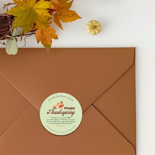Kerstvertaling Bijbelvers | Naam & Adres Envelop Ronde Sticker