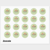 Kerstvertaling Bijbelvers | Naam & Adres Envelop Ronde Sticker (Vel)