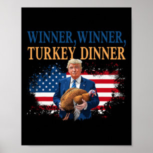 Kerstvertier Trump Kalkoen Poster