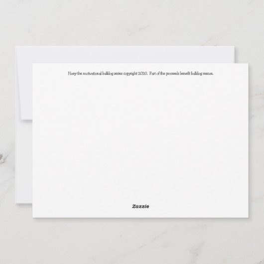 Kerstverwachtingen 2020, Huey met kerstmannenhoed. Feestdagenkaart (Achterkant)