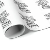 Kerstvet kind taart grappige humor cadeaupapier (Rol Hoek)