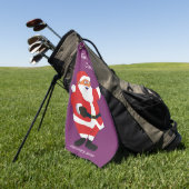 Kerstvet Man Santa Office Humor Funny Joke Golfhanddoek (Groen)