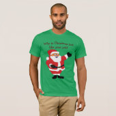 Kerstvet Man Santa Office Humor Funny Joke T-shirt (Voorkant volledig)