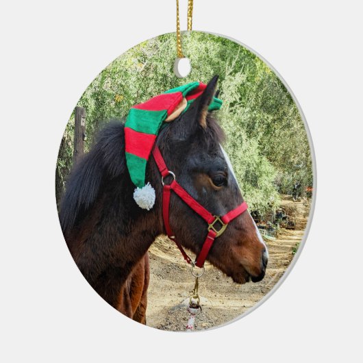 kerstveulen keramisch ornament (Links)