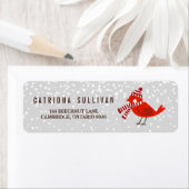 Kerstvezel Floral Holiday Return Label (Insitu)