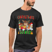 kerstviadluipluipaard drie Santa Reindeer Elf H T-shirt (Voorkant)