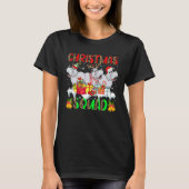 kerstviadluipluipaard drie Santa Reindeer Elf H T-shirt (Voorkant)
