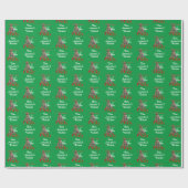 kerstvibes alleen Abstracte rode groene boom Cadeaupapier (Vlak)