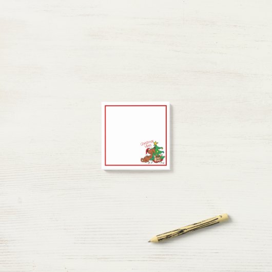 kerstvibes Dachshund Dog Post-It Notes (Op bureau)