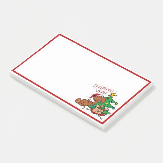 kerstvibes Dachshund Dog Post-It Notes (Schuin)