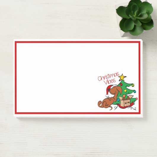 kerstvibes Dachshund Dog Post-It Notes (Kantoor)