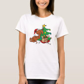 kerstvibes Dachshund Dog T-Shirt (Voorkant)