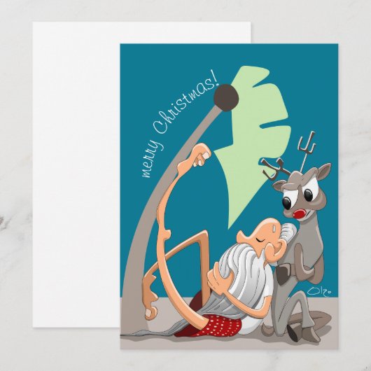 kerstvibes feestdagenkaart (Voorkant / Achterkant)