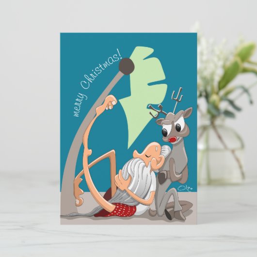 kerstvibes feestdagenkaart (Staand voorkant)