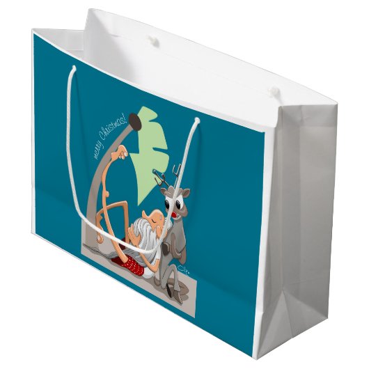 kerstvibes groot cadeauzakje (Voorkant Gekanteld)