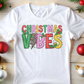 Kerstvibes Kleurrijke Feestelijke Vakantie Tri-Blend Shirt