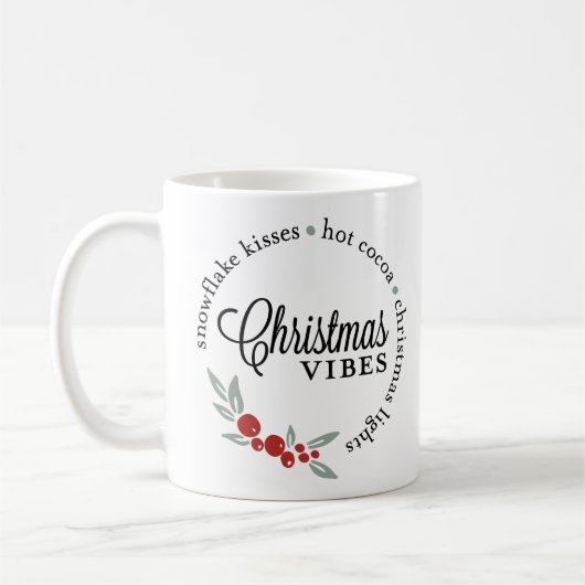 Kerstvibes krans koffiemok (Links)