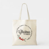 Kerstvibes krans tote bag (Achterkant)