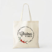 Kerstvibes krans tote bag (Voorkant)